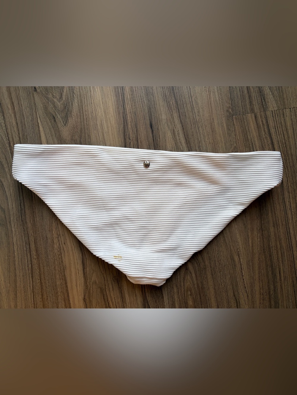 Seafolly White Ribbed Bikini Bottom - Picture 2 of 4